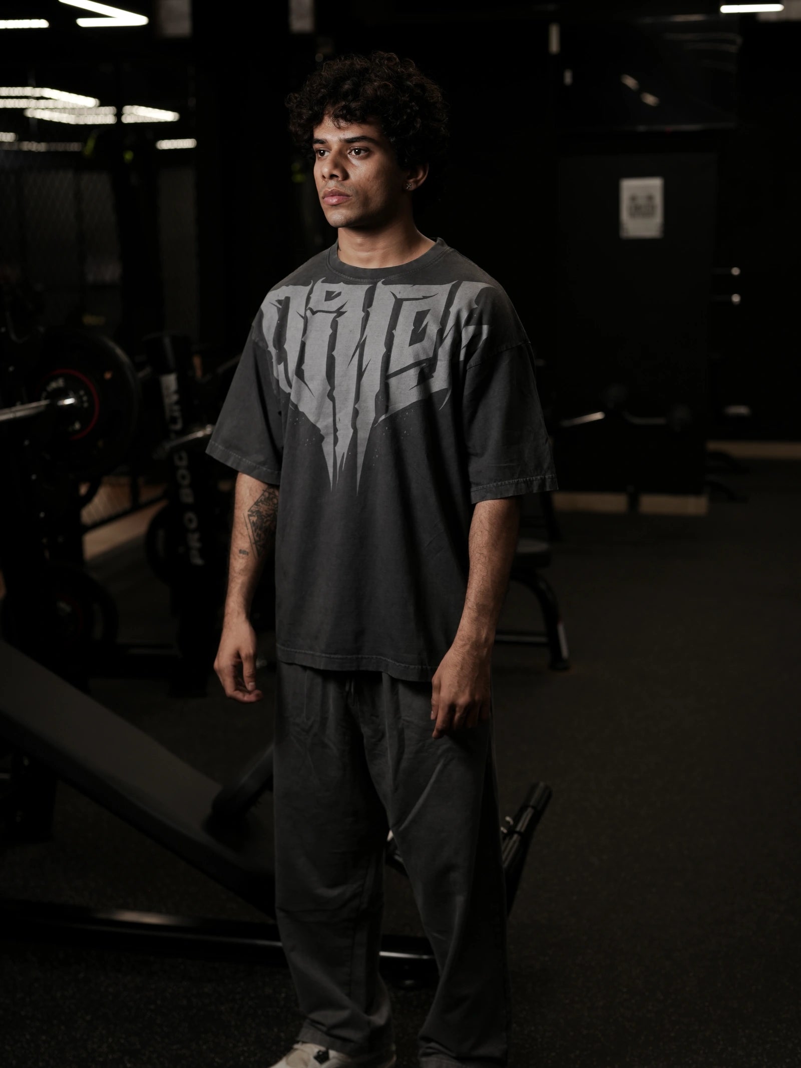 Veeryam Ember Oversized Tee - Grey