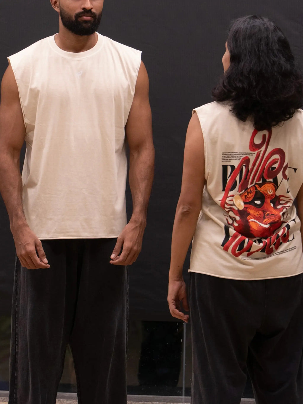 Theyyam Forge Oversized Tank - Beige
