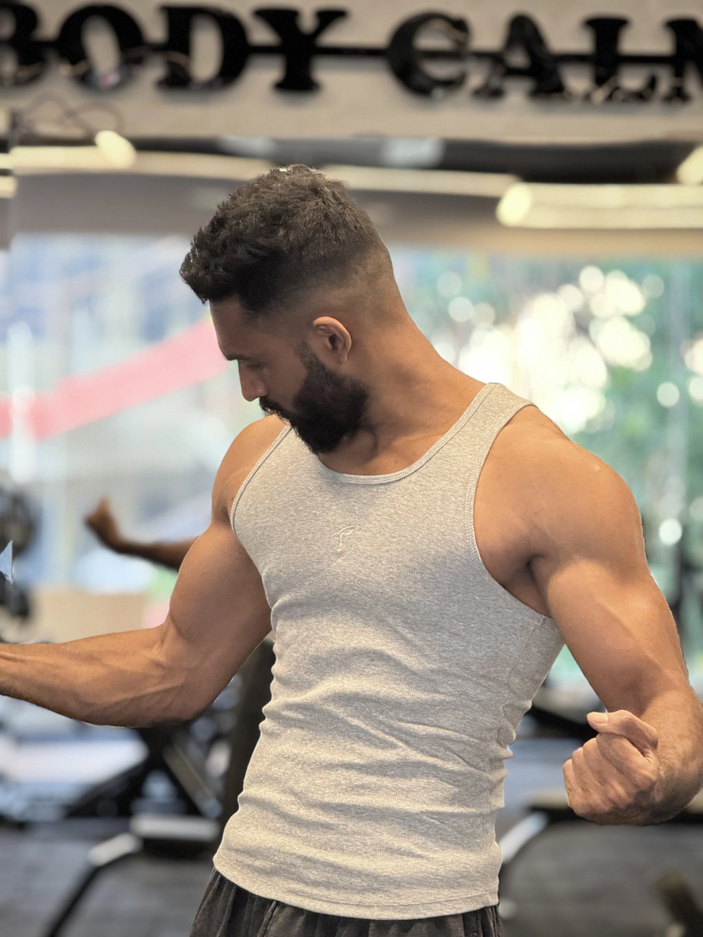 Essential Ribbed Vest - Grey