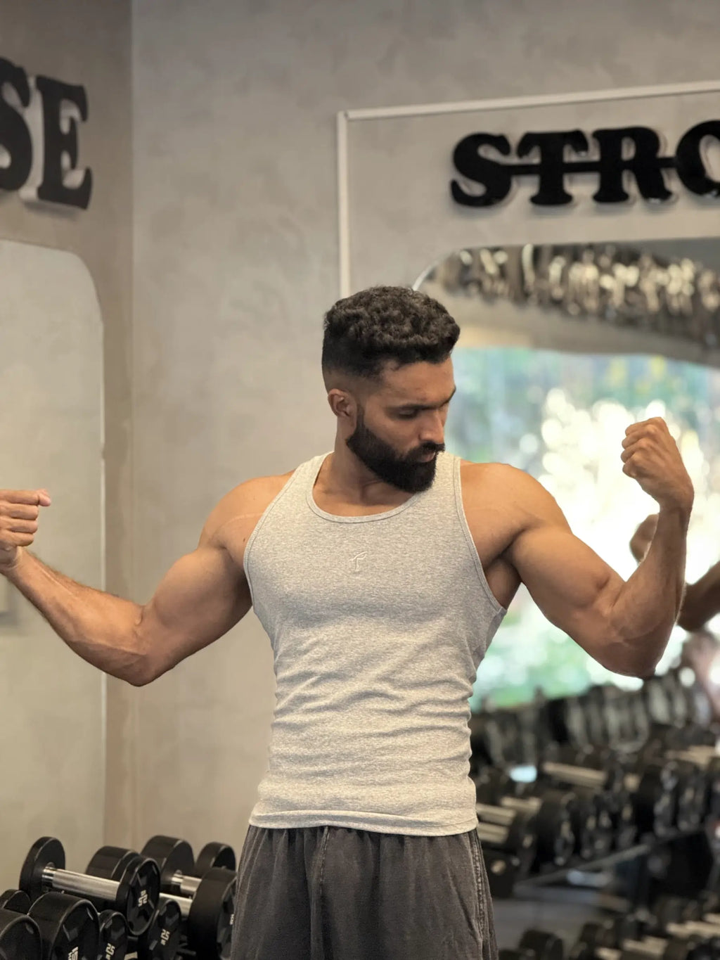 Essential Ribbed Vest - Grey