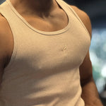 Essential Ribbed Vest - Beige