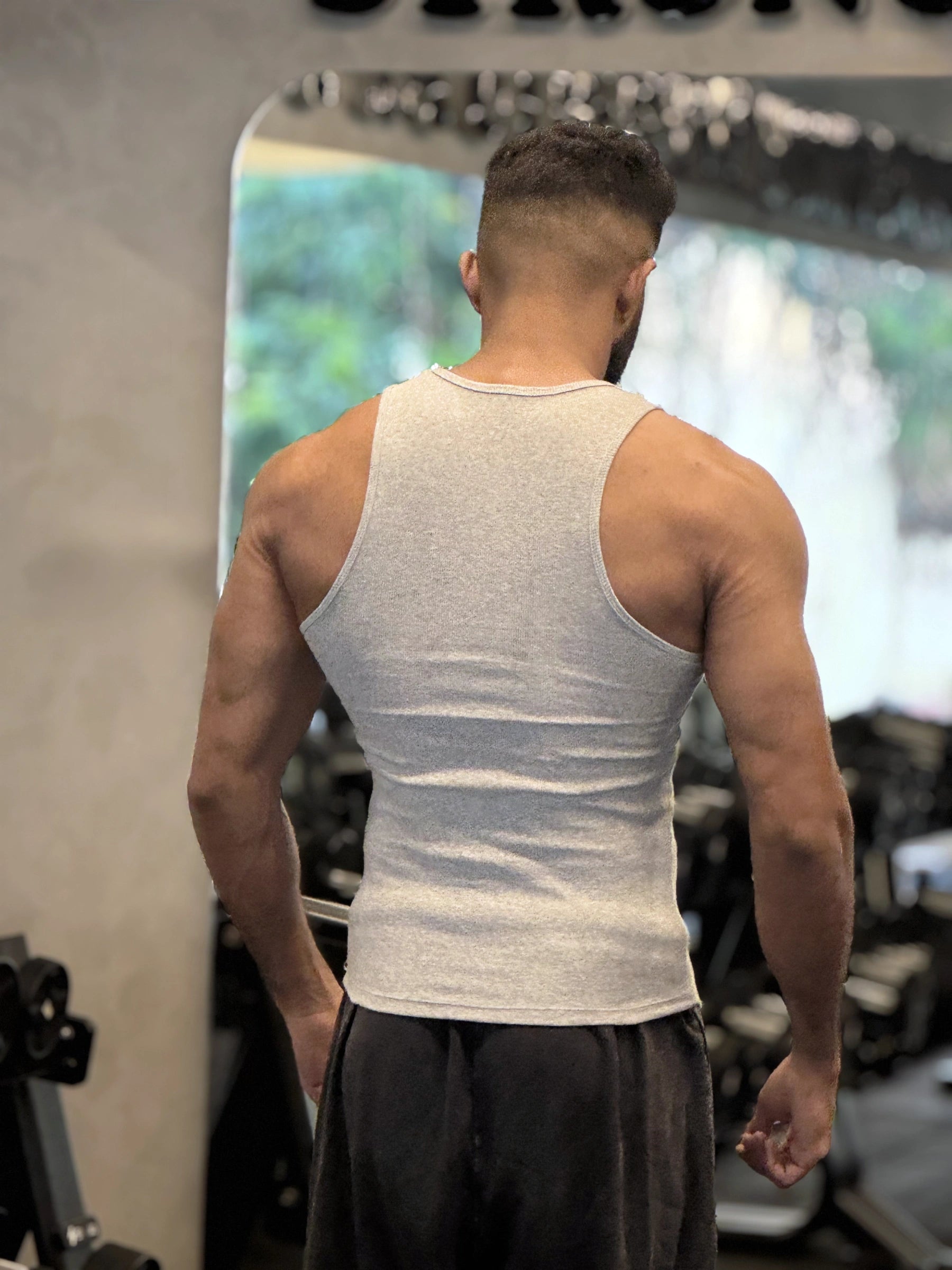 Essential Ribbed Vest - Grey