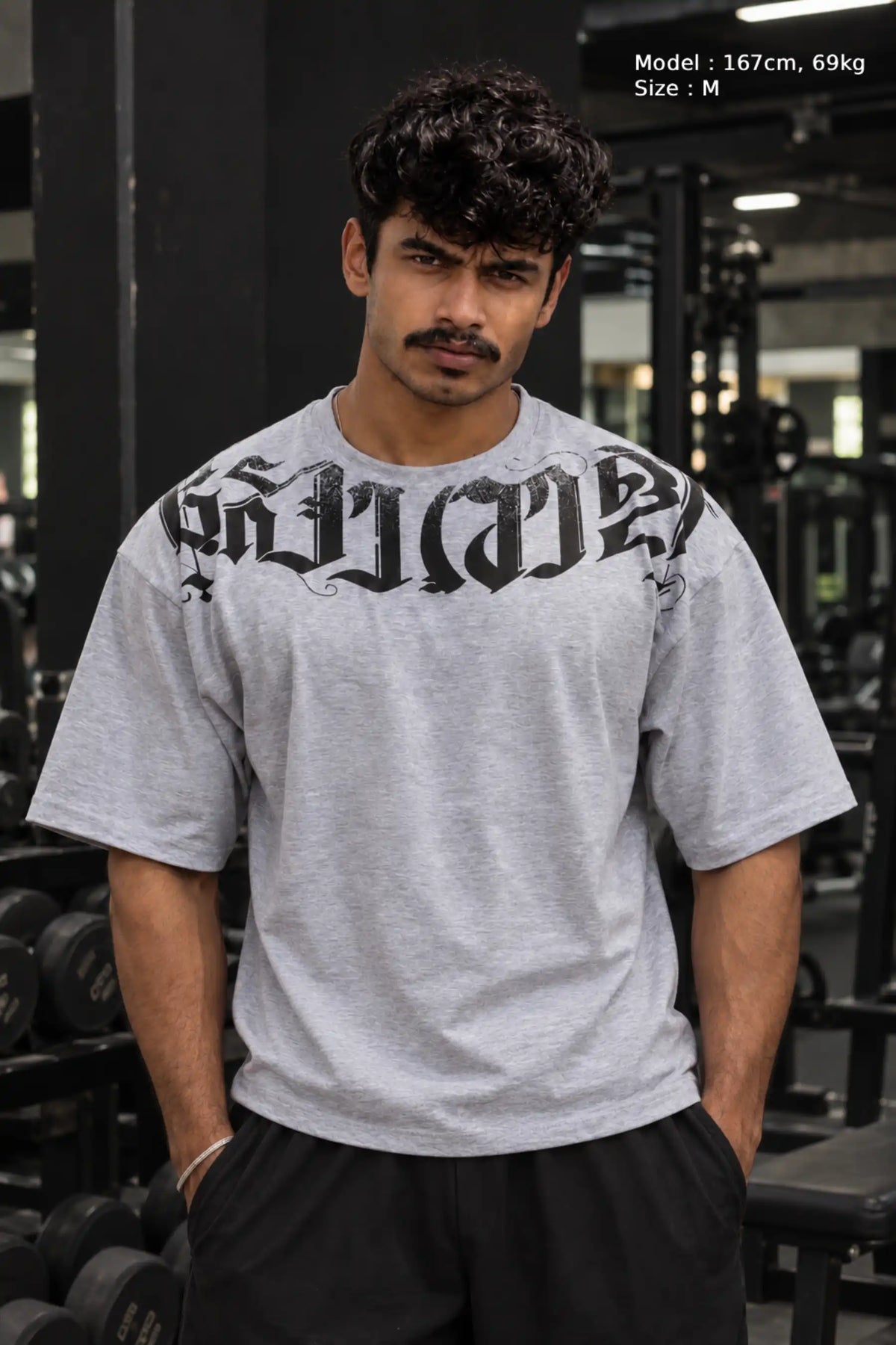 Porali Legacy Oversized Tee - Grey Melange