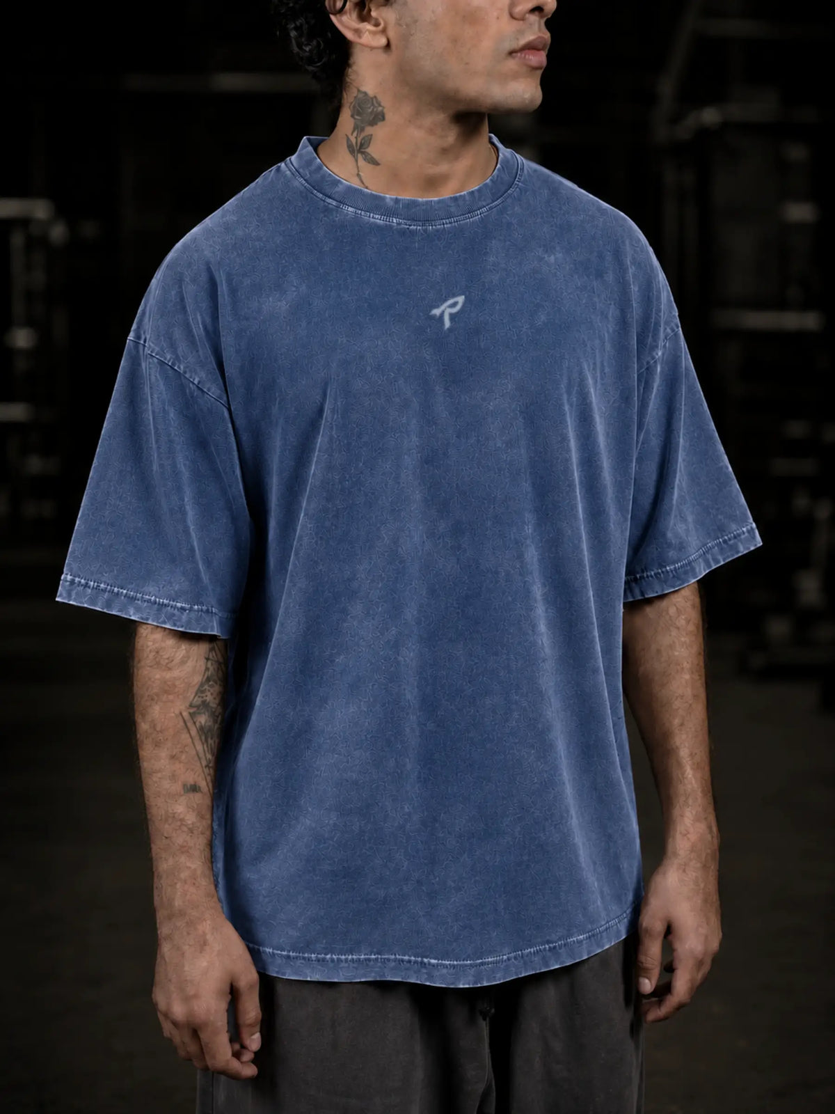 The Unyielding Oversized Tee - Washed Blue