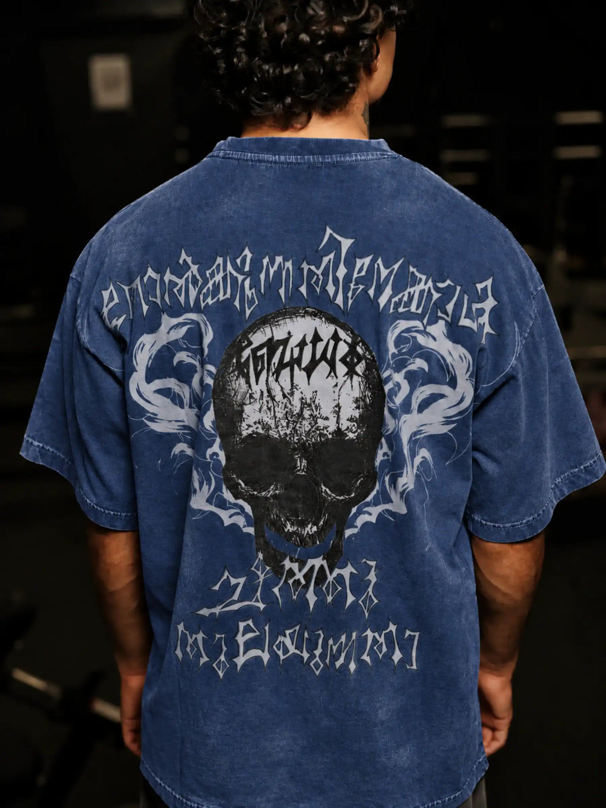 The Unyielding Oversized Tee - Washed Blue