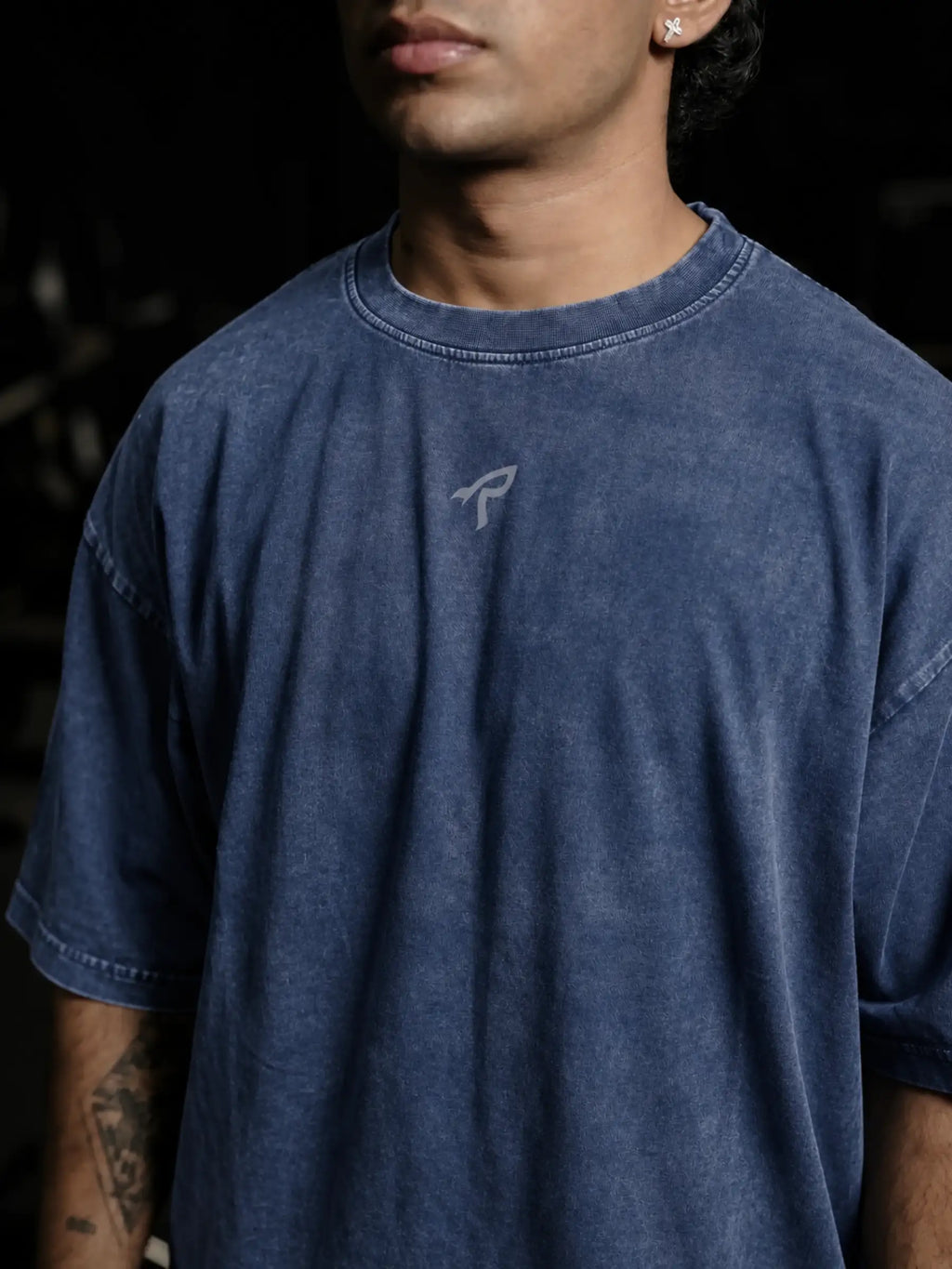 The Unyielding Oversized Tee - Washed Blue